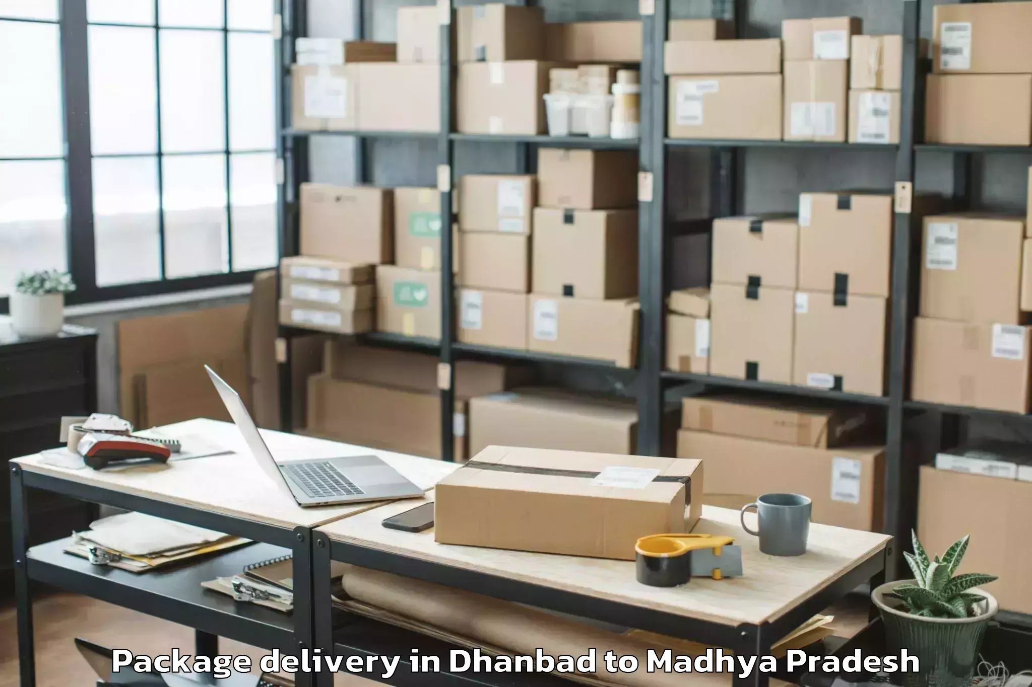 Dhanbad to Nepanagar Package Delivery Booking